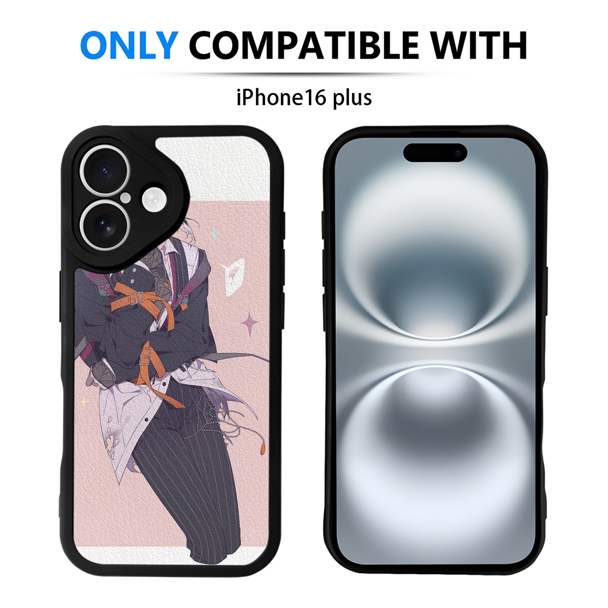 （画像用） 文豪ストレイドッグス Bungo Stray Dogs 【iPhone 16シリーズ対応】シリコンスマホケース（レザー調） 材質：シリコン